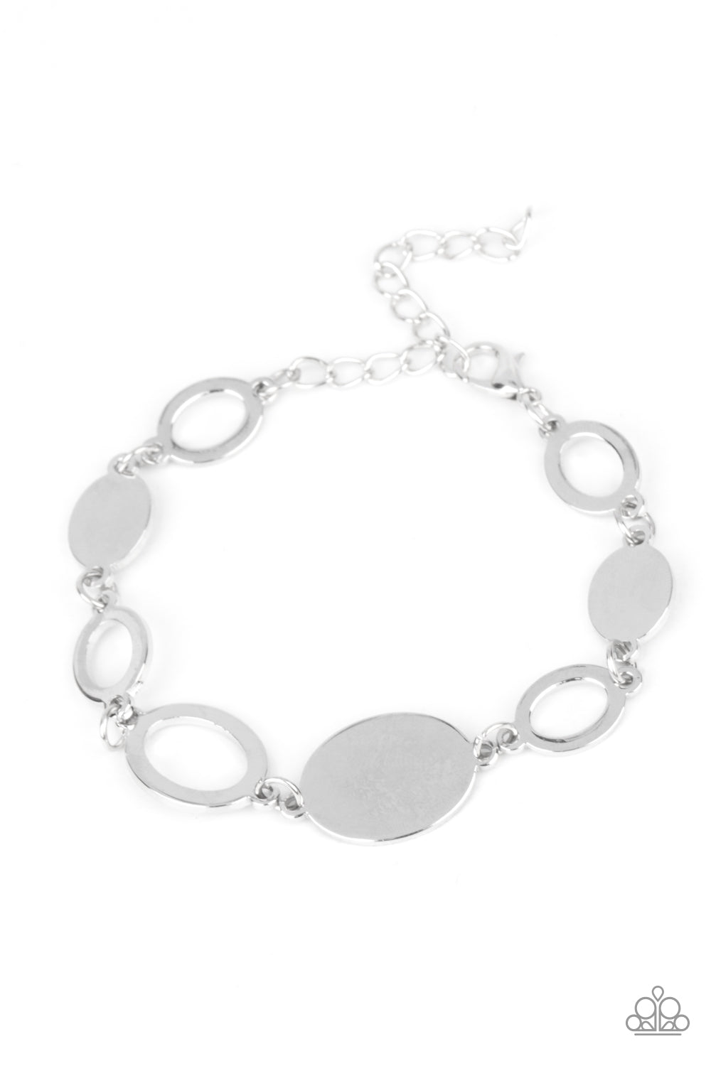 OVAL and Out - Silver Bracelet