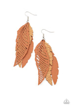 Load image into Gallery viewer, WINGING Off The Hook - Brown Earrings