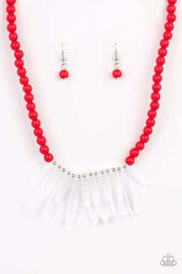 Icy Intimidation - Red Necklace Set