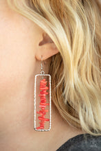 Load image into Gallery viewer, Don’t QUARRY, Be Happy - Red Earrings