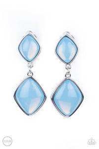 Double Dipping Diamonds - Blue Earrings