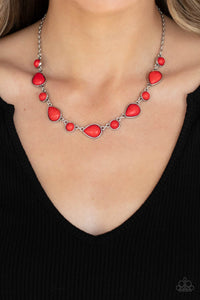 Heavenly Teardrops - Red Necklace Set