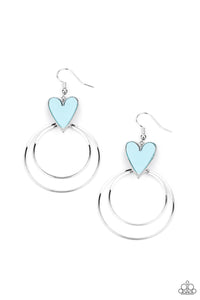 Happily Ever Hearts - Blue  Earrings