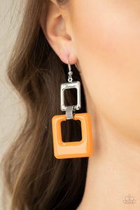 Twice As Nice - Orange Earrings