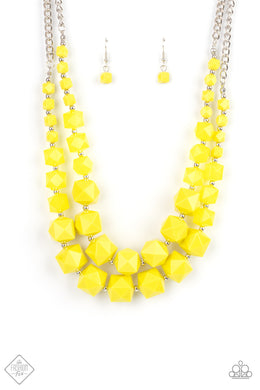 Summer Excursion Yellow Necklace Set