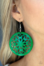 Load image into Gallery viewer, Ocean Canopy - Green Earrings