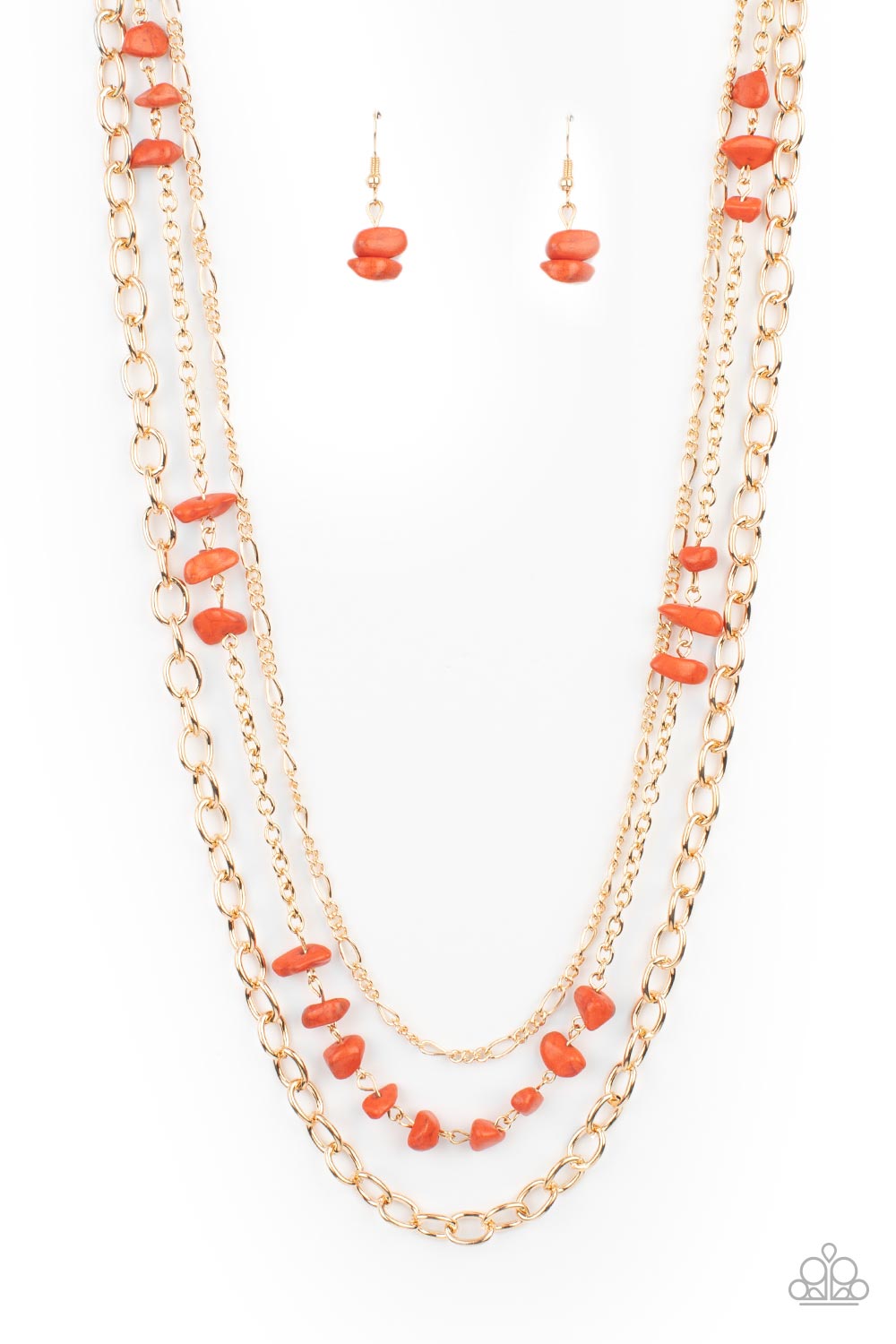 Artisanal Abundance - Orange Necklace Set