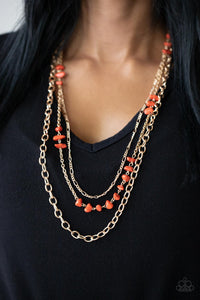 Artisanal Abundance - Orange Necklace Set