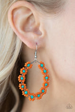 Load image into Gallery viewer, Festively Flower Child - Orange Earrings