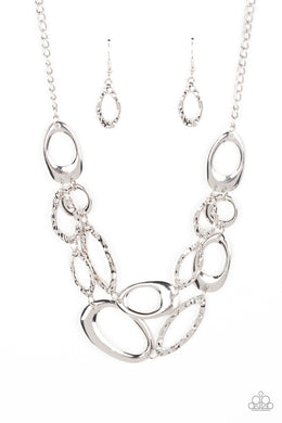 Game OVAL - Silver Necklace Set