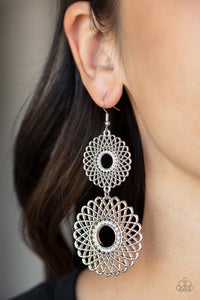 Regal Roulette - White Earrings