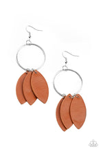 Load image into Gallery viewer, Leafy Laguna - Brown Earrings