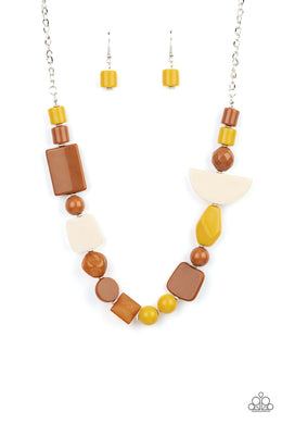 Tranquil Trendsetter - Yellow Necklace Set
