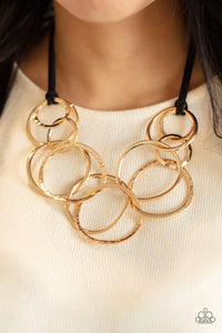 Spiraling Out of COUTURE - Gold Necklace Set