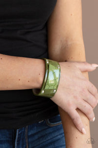 Geo Glamper - Green Bracelet