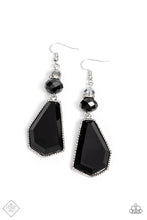 Load image into Gallery viewer, Defaced Dimension - Black Earrings