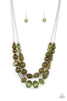 Pina Colada Paradise - Green Necklace Set