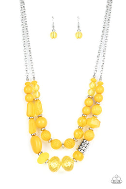 Pina Colada Paradise - Yellow Necklace Set