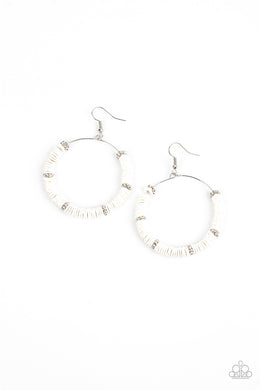 Loudly Layered - White Earrings