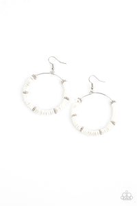 Loudly Layered - White Earrings