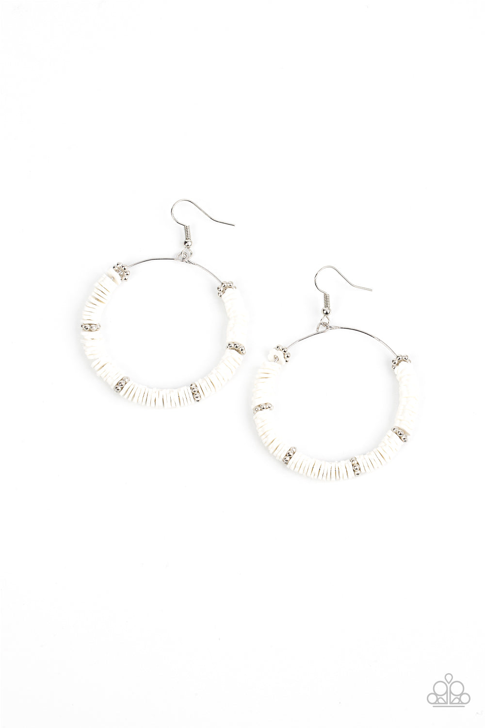 Loudly Layered - White Earrings