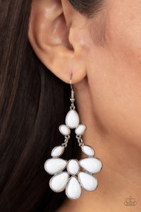 Colorfully Canopy - White Earrings