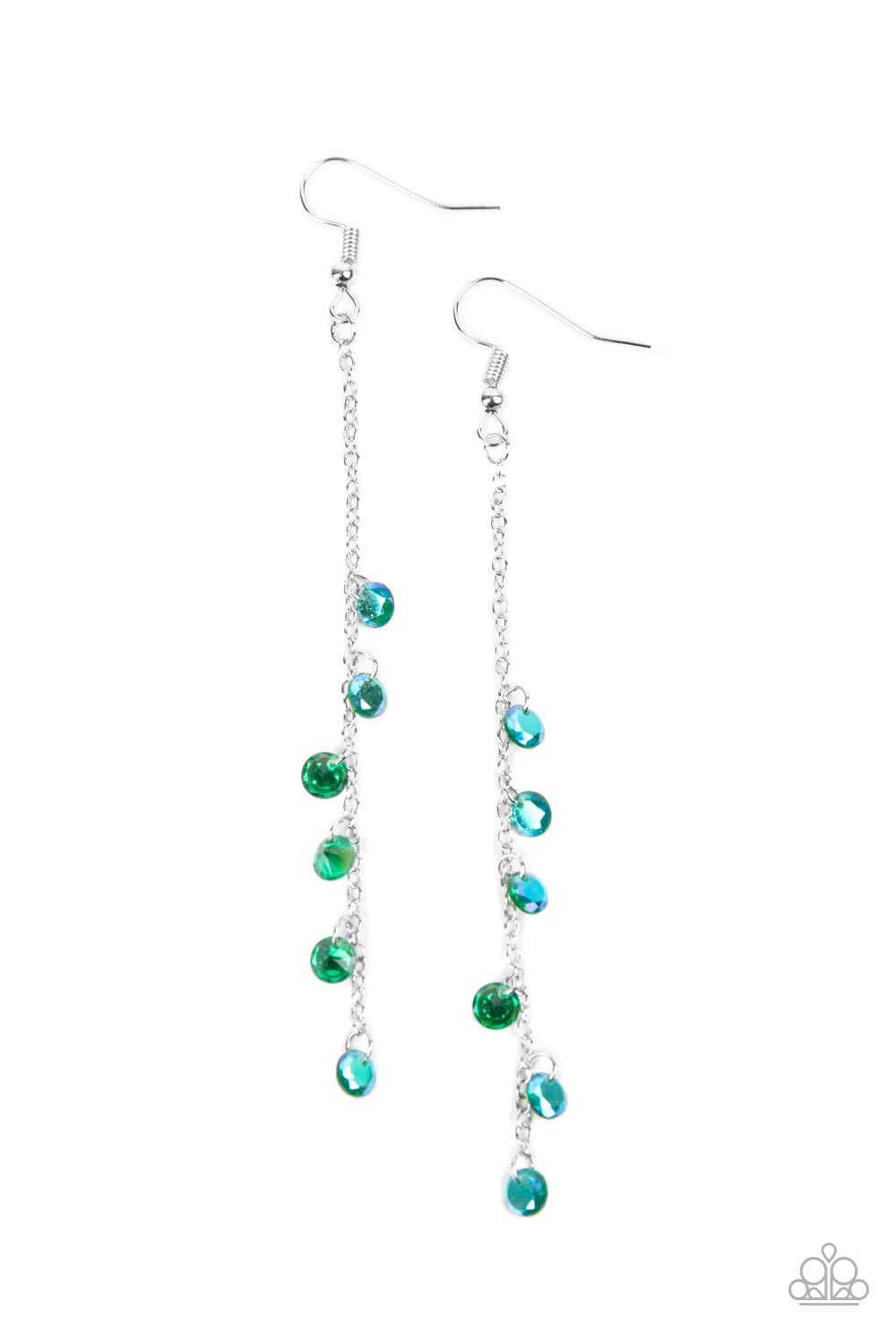 Extended Eloquence - Green Earrings