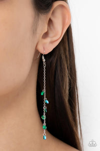 Extended Eloquence - Green Earrings