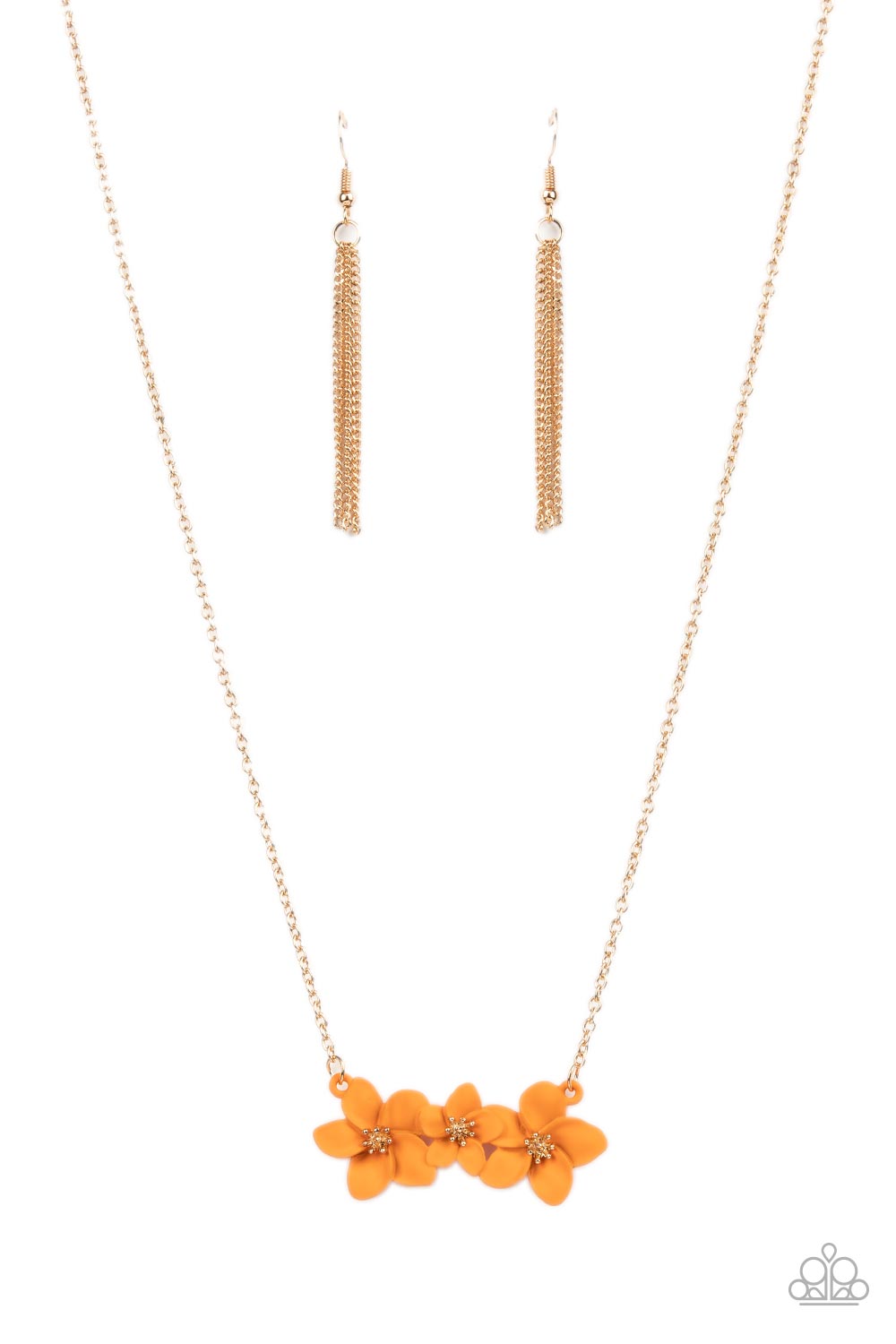 Petunia Picnic - Orange Necklace Set