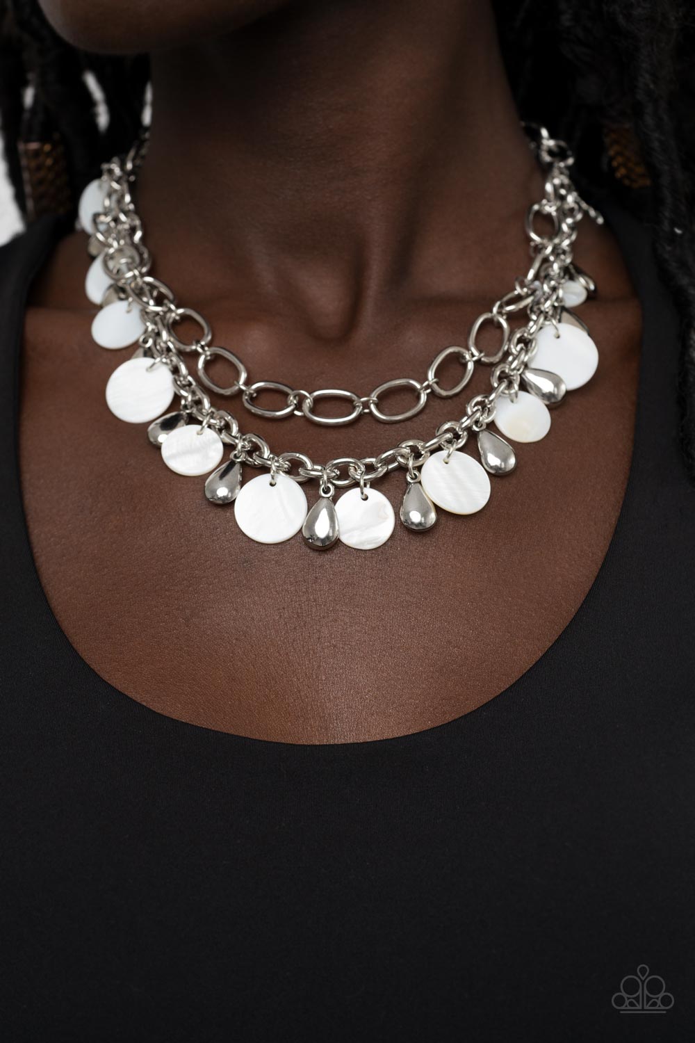 Beachfront Fabulous - White Necklace Set