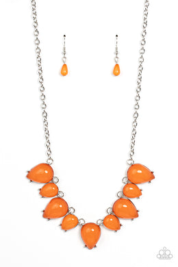 Pampered Poolside - Orange Necklace Set