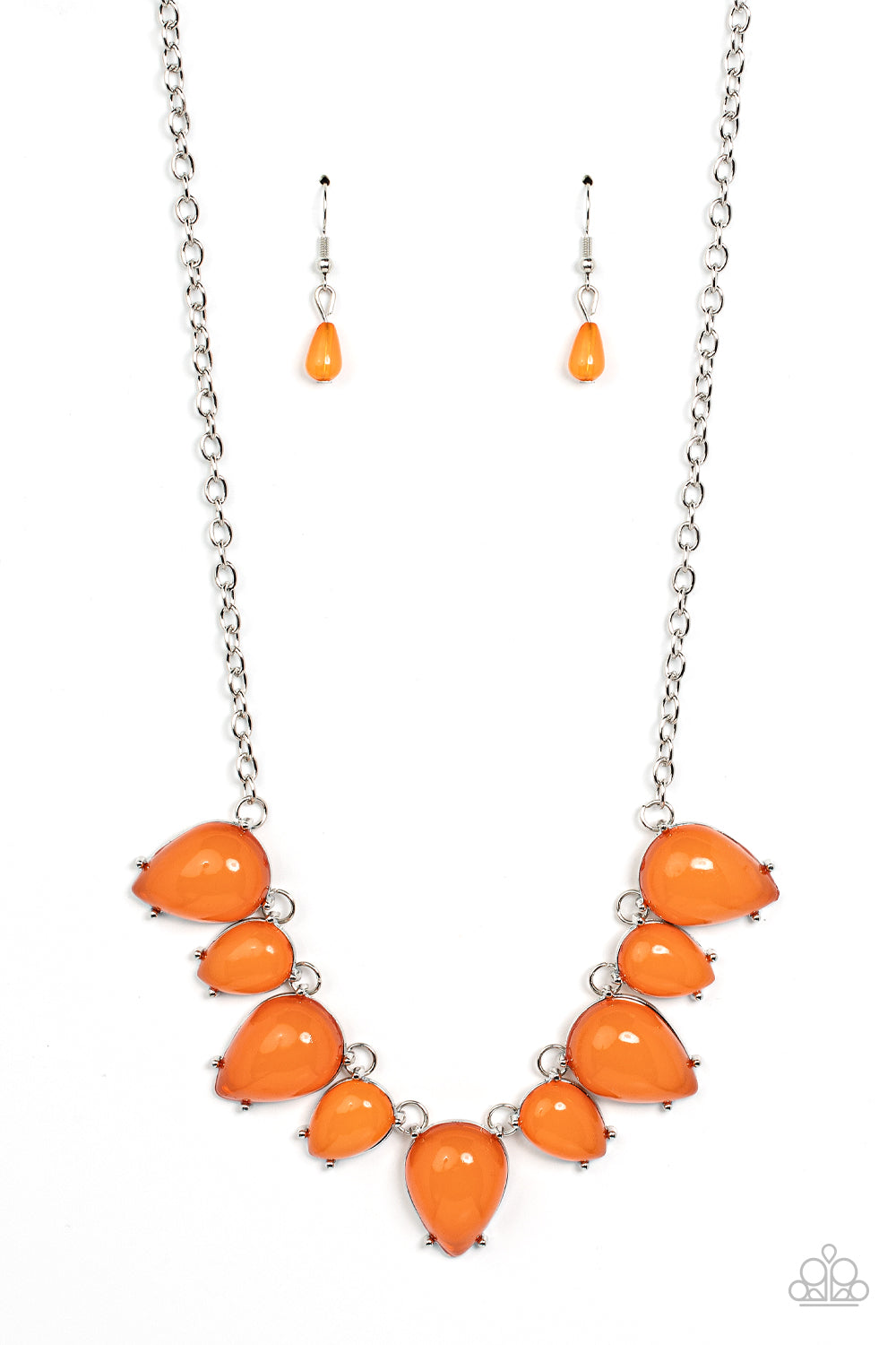 Pampered Poolside - Orange Necklace Set