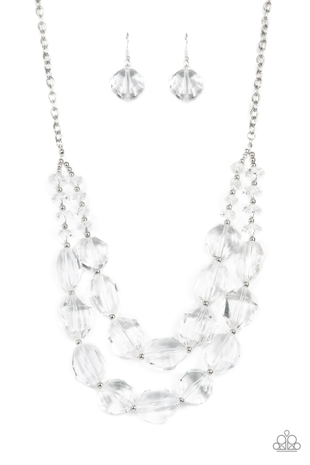 Icy Illumination - White Necklace Set