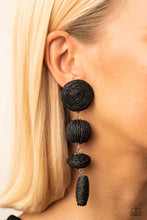 Load image into Gallery viewer, Twine Tango - Black Earrings