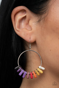 Earthy Ensemble - Multicolored Stone Earrings