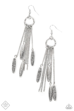 Thrifty Tassel - Silver Earrings