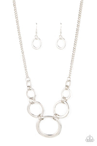 Short Circuit - Silver Necklace Set