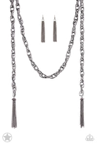 SCARFed for Attention - Gunmetal Necklace Set