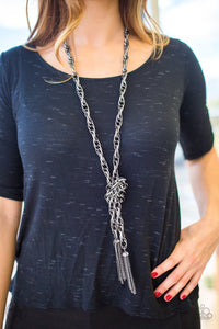 SCARFed for Attention - Gunmetal Necklace Set