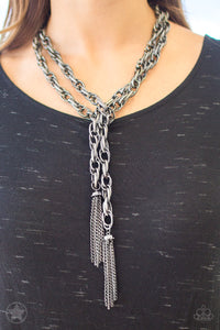 SCARFed for Attention - Gunmetal Necklace Set