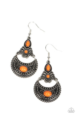 Sahara Samba - Orange Earrings