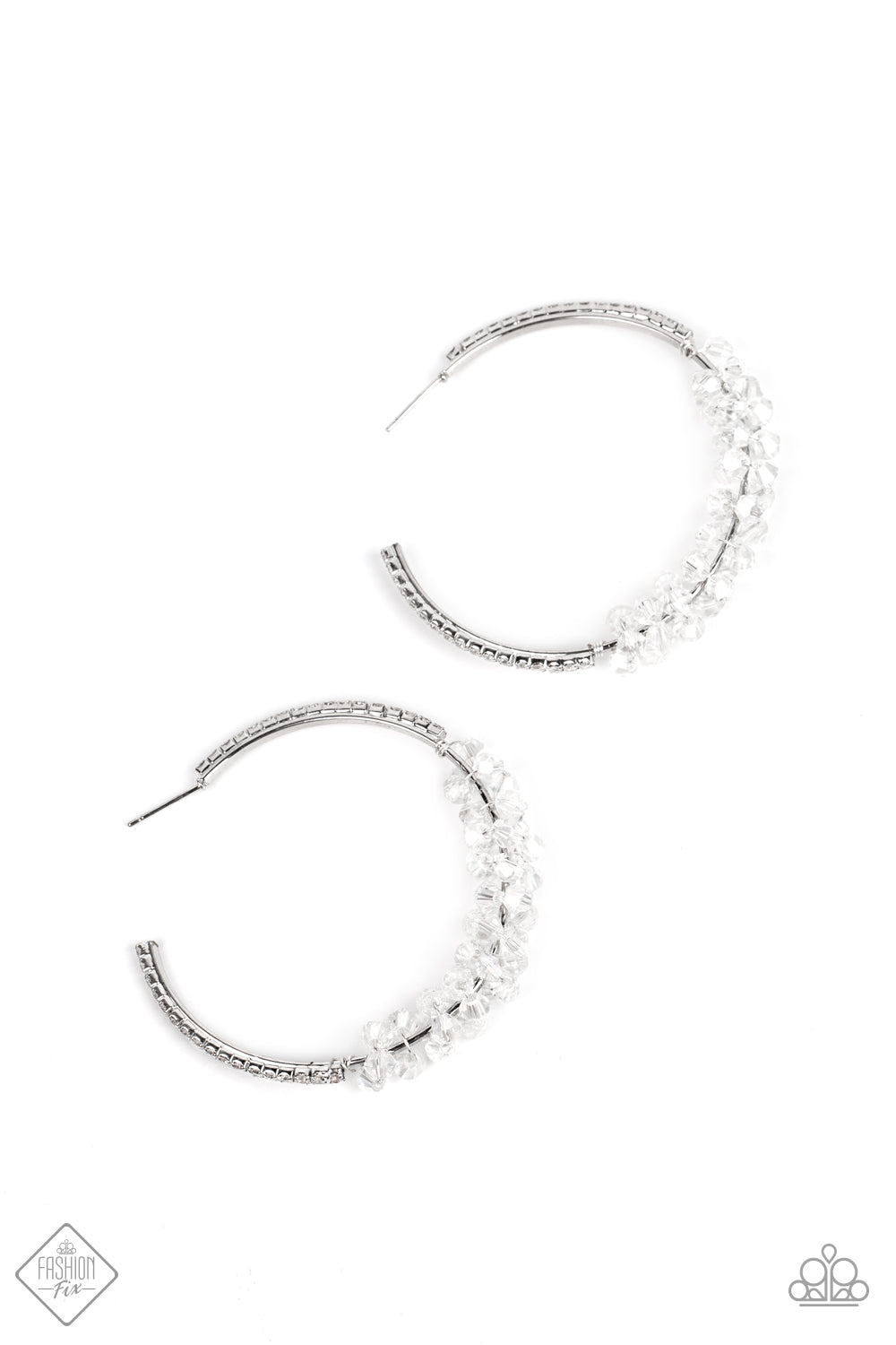 Bubble-Bursting Bling - White Earrings