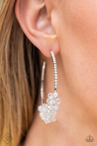 Bubble-Bursting Bling - White Earrings