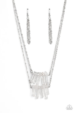 Crystal Catwalk - White Necklace Set