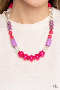 A SHEEN Slate - Pink Necklace Set