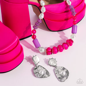 A SHEEN Slate - Pink Necklace Set