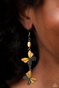 Spirited Soar - Yellow Earrings