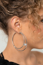 Load image into Gallery viewer, Theater HOOP - White Earrings