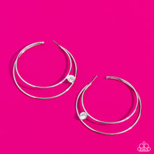 Load image into Gallery viewer, Theater HOOP - White Earrings