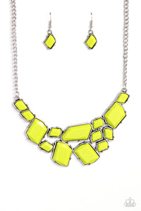 Energetic Embers - Green Necklace Set